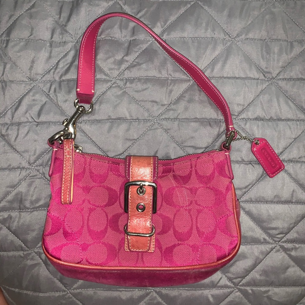 Authentic Hot Pink Mini Coach Purse 👛